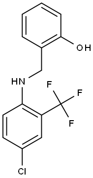 2-({[4-chloro-2-(trifluoromethyl)phenyl]amino}methyl)phenol Struktur
