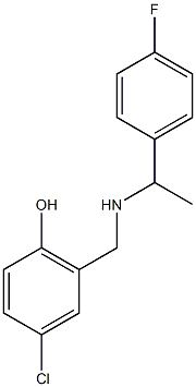 4-chloro-2-({[1-(4-fluorophenyl)ethyl]amino}methyl)phenol Struktur