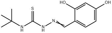 N1-(tert-butyl)-2-(2,4-dihydroxybenzylidene)hydrazine-1-carbothioamide Structure