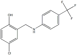 4-chloro-2-({[4-(trifluoromethyl)phenyl]amino}methyl)phenol Struktur