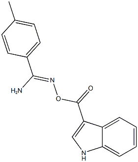 (Z)-[amino(4-methylphenyl)methylidene]amino 1H-indole-3-carboxylate Structure