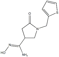(Z)-N'-hydroxy-5-oxo-1-[(thiophen-2-yl)methyl]pyrrolidine-3-carboximidamide