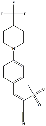 (2Z)-2-methanesulfonyl-3-{4-[4-(trifluoromethyl)piperidin-1-yl]phenyl}prop-2-enenitrile Structure