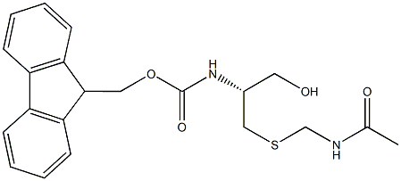 N-alpha-(9-Fluorenylmethyloxycarbonyl)-S-(acetyl-aminomethyl)-L-cysteinol Struktur