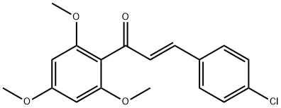 (E)-3-(4-chlorophenyl)-1-(2,4,6-trimethoxyphenyl)prop-2-en-1-one Struktur