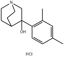 3-(2,4-dimethylphenyl)-1-azoniabicyclo[2.2.2]octan-3-ol chloride Struktur