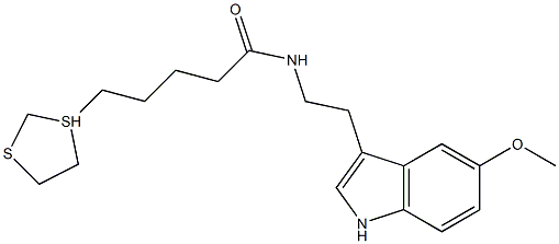 5-(dithiolan-3-yl)-N-[2-(5-methoxy-1H-indol-3-yl)ethyl]pentanamide Struktur