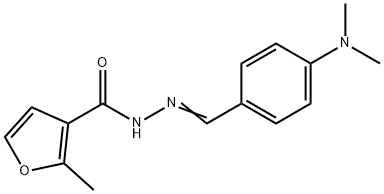 N-[(E)-[4-(dimethylamino)phenyl]methylideneamino]-2-methylfuran-3-carboxamide Struktur