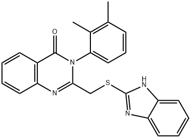 2-(1H-benzimidazol-2-ylsulfanylmethyl)-3-(2,3-dimethylphenyl)quinazolin-4-one Struktur