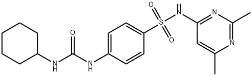 1-cyclohexyl-3-[4-[(2,6-dimethylpyrimidin-4-yl)sulfamoyl]phenyl]urea Structure