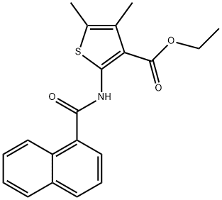 ethyl 4,5-dimethyl-2-(naphthalene-1-carbonylamino)thiophene-3-carboxylate Structure