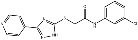 N-(3-chlorophenyl)-2-[(5-pyridin-4-yl-1H-1,2,4-triazol-3-yl)sulfanyl]acetamide Struktur