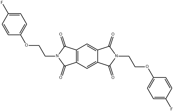 2,6-bis[2-(4-fluorophenoxy)ethyl]pyrrolo[3,4-f]isoindole-1,3,5,7-tetrone Struktur