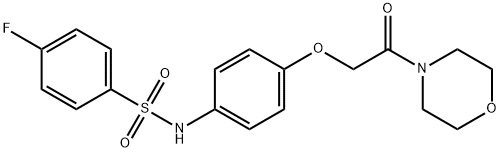 4-fluoro-N-[4-(2-morpholin-4-yl-2-oxoethoxy)phenyl]benzenesulfonamide Structure