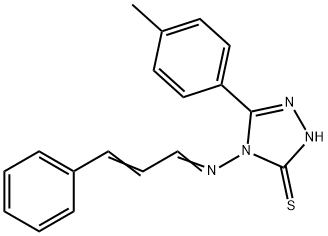 3-(4-methylphenyl)-4-[(E)-[(E)-3-phenylprop-2-enylidene]amino]-1H-1,2,4-triazole-5-thione Struktur