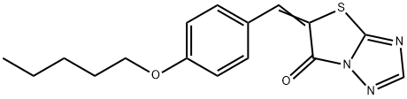 (5Z)-5-[(4-pentoxyphenyl)methylidene]-[1,3]thiazolo[3,2-b][1,2,4]triazol-6-one Struktur