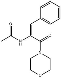 N-[(E)-3-morpholin-4-yl-3-oxo-1-phenylprop-1-en-2-yl]acetamide Struktur