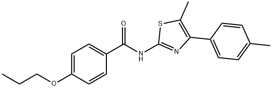 N-[5-methyl-4-(4-methylphenyl)-1,3-thiazol-2-yl]-4-propoxybenzamide Structure
