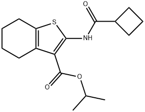 propan-2-yl 2-(cyclobutanecarbonylamino)-4,5,6,7-tetrahydro-1-benzothiophene-3-carboxylate Structure