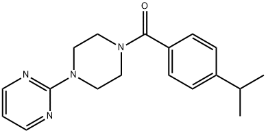 (4-propan-2-ylphenyl)-(4-pyrimidin-2-ylpiperazin-1-yl)methanone Structure