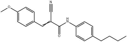 (Z)-N-(4-butylphenyl)-2-cyano-3-(4-methoxyphenyl)prop-2-enamide Structure