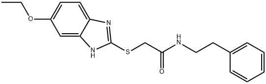 2-[(6-ethoxy-1H-benzimidazol-2-yl)sulfanyl]-N-(2-phenylethyl)acetamide Structure