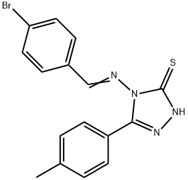 4-[(E)-(4-bromophenyl)methylideneamino]-3-(4-methylphenyl)-1H-1,2,4-triazole-5-thione Struktur