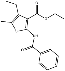 ethyl 2-benzamido-4-ethyl-5-methylthiophene-3-carboxylate Structure