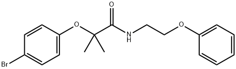 2-(4-bromophenoxy)-2-methyl-N-(2-phenoxyethyl)propanamide Structure