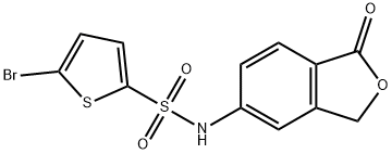 5-bromo-N-(1-oxo-3H-2-benzofuran-5-yl)thiophene-2-sulfonamide Struktur