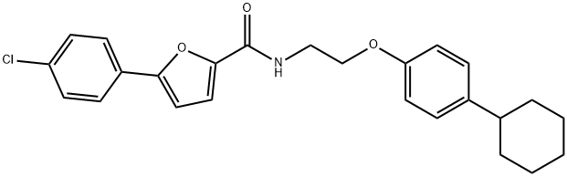5-(4-chlorophenyl)-N-[2-(4-cyclohexylphenoxy)ethyl]furan-2-carboxamide Struktur