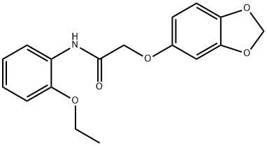 2-(1,3-benzodioxol-5-yloxy)-N-(2-ethoxyphenyl)acetamide Structure