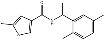 N-[1-(2,5-dimethylphenyl)ethyl]-5-methylthiophene-3-carboxamide Struktur