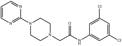 N-(3,5-dichlorophenyl)-2-(4-pyrimidin-2-ylpiperazin-1-yl)acetamide Struktur