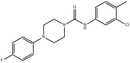 N-(3-chloro-4-methylphenyl)-4-(4-fluorophenyl)piperazine-1-carboxamide Struktur