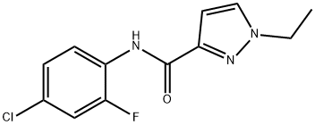 N-(4-chloro-2-fluorophenyl)-1-ethylpyrazole-3-carboxamide Struktur