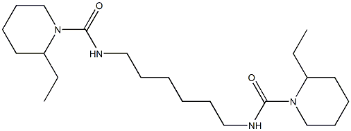 2-ethyl-N-[6-[(2-ethylpiperidine-1-carbonyl)amino]hexyl]piperidine-1-carboxamide Struktur