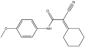 2-cyano-2-cyclohexylidene-N-(4-methoxyphenyl)acetamide Structure