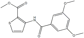 methyl 3-[(3,5-dimethoxybenzoyl)amino]thiophene-2-carboxylate Struktur