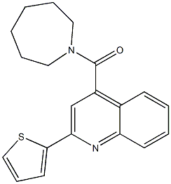 azepan-1-yl-(2-thiophen-2-ylquinolin-4-yl)methanone Struktur