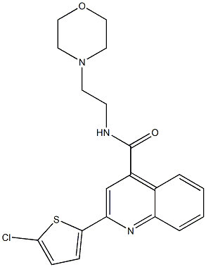 2-(5-chlorothiophen-2-yl)-N-(2-morpholin-4-ylethyl)quinoline-4-carboxamide Struktur