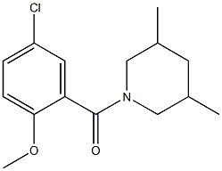 (5-chloro-2-methoxyphenyl)-(3,5-dimethylpiperidin-1-yl)methanone Structure