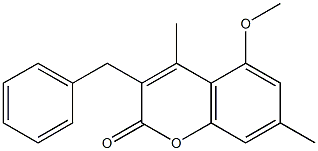 3-benzyl-5-methoxy-4,7-dimethylchromen-2-one Structure