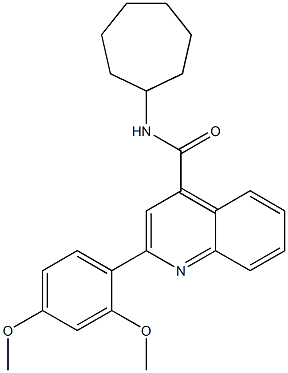 N-cycloheptyl-2-(2,4-dimethoxyphenyl)quinoline-4-carboxamide Structure