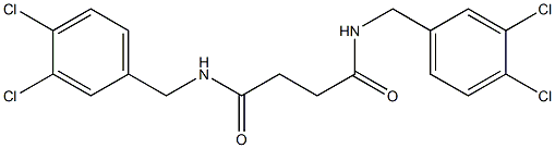 N,N'-bis[(3,4-dichlorophenyl)methyl]butanediamide Structure