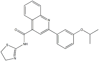 N-(4,5-dihydro-1,3-thiazol-2-yl)-2-(3-propan-2-yloxyphenyl)quinoline-4-carboxamide Structure