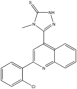 3-[2-(2-chlorophenyl)quinolin-4-yl]-4-methyl-1H-1,2,4-triazole-5-thione Struktur