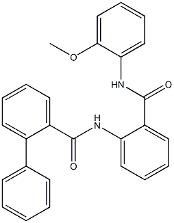 N-[2-[(2-methoxyphenyl)carbamoyl]phenyl]-2-phenylbenzamide Struktur