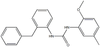 1-(2-benzylphenyl)-3-(2-methoxy-5-methylphenyl)urea Struktur