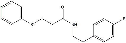 N-[2-(4-fluorophenyl)ethyl]-3-phenylsulfanylpropanamide Struktur